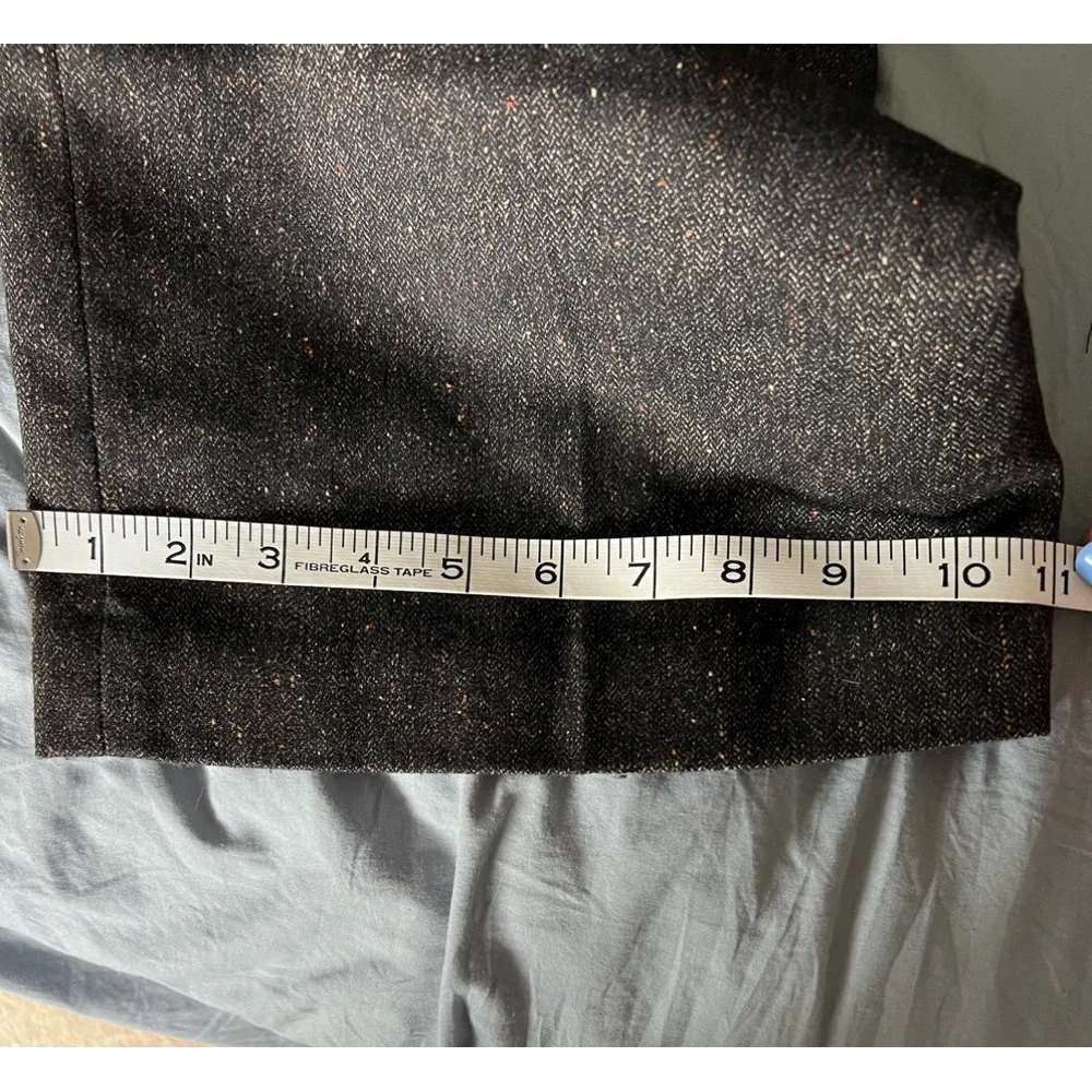 Ann Taylor LOFT Suit Women Dark Brown Tweed Wool Blazer and Pants Size 6 - Picture 14 of 16